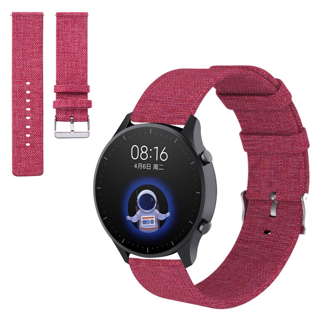 Super hårdfør Xiaomi Watch Color Nylon Rem - Rød#serie_3