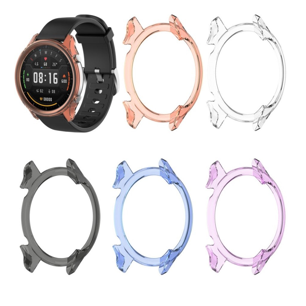 Xiaomi Watch Color Gennemsigtig Silikone Bumper  - Sort#serie_3