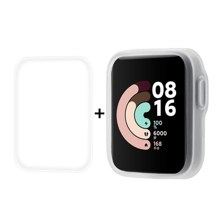 Rigtigt Godt Xiaomi Redmi Watch Cover med Skærmbeskytter i Silikone - Sølv#serie_4