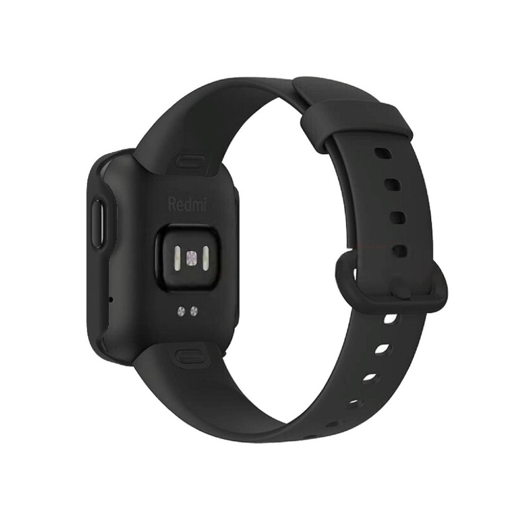 Rigtigt Fed Xiaomi Redmi Watch Silikone og Glas Cover - Sort#serie_1