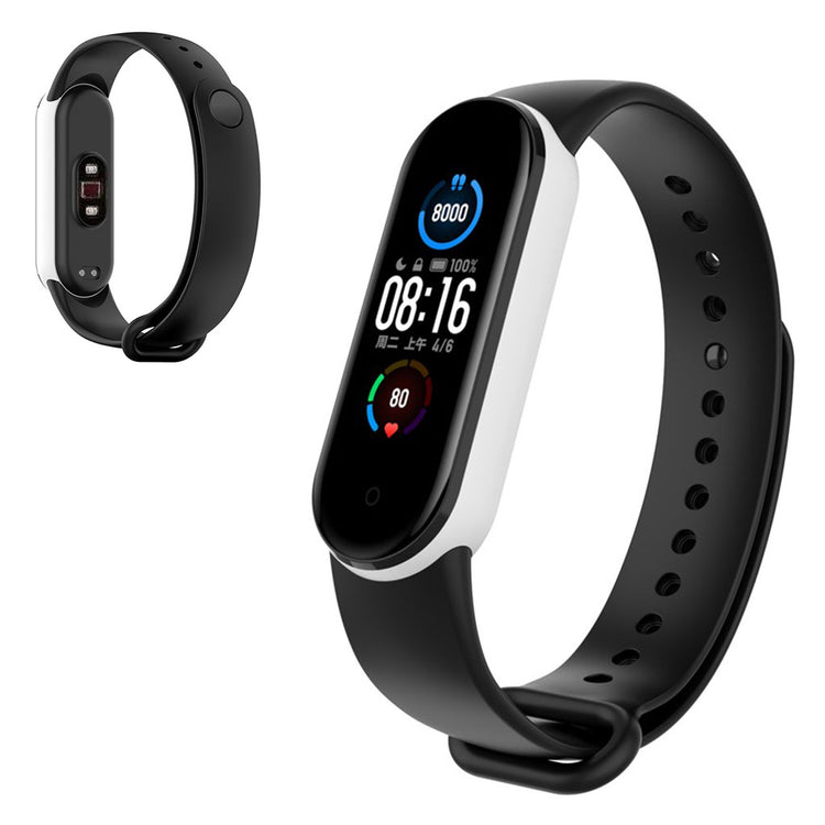 Vildt hårdfør Xiaomi Mi Band 5 Silikone Rem - Sort#serie_1