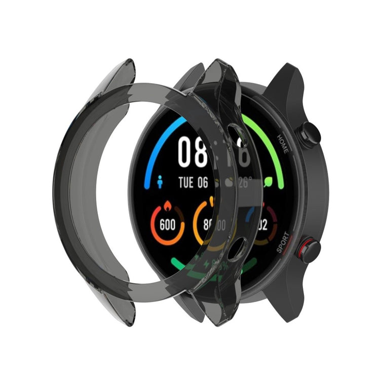 Xiaomi Mi Watch Color Sports Gennemsigtig Silikone Bumper  - Sort#serie_2