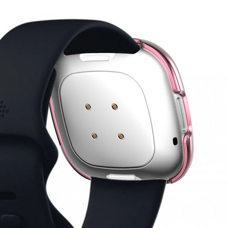 Fitbit Versa 3 / Fitbit Sense  Rhinsten og Silikone Bumper  - Pink#serie_5