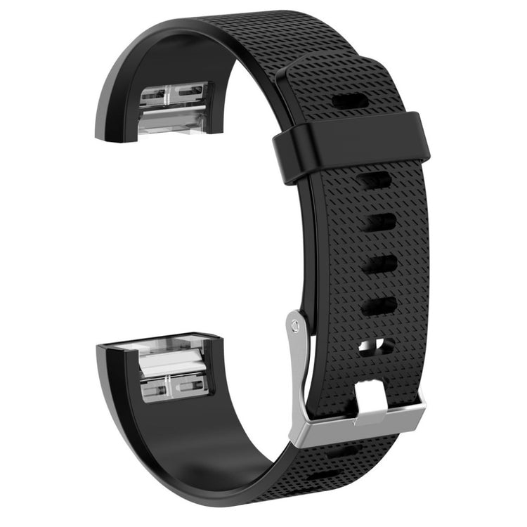 Meget elegant Fitbit Charge 2 Silikone Rem - Størrelse: S - Sort#serie_10