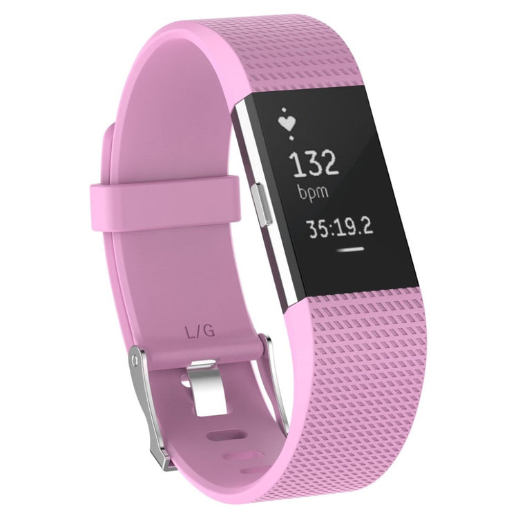 Meget elegant Fitbit Charge 2 Silikone Rem - Størrelse: S - Pink#serie_7