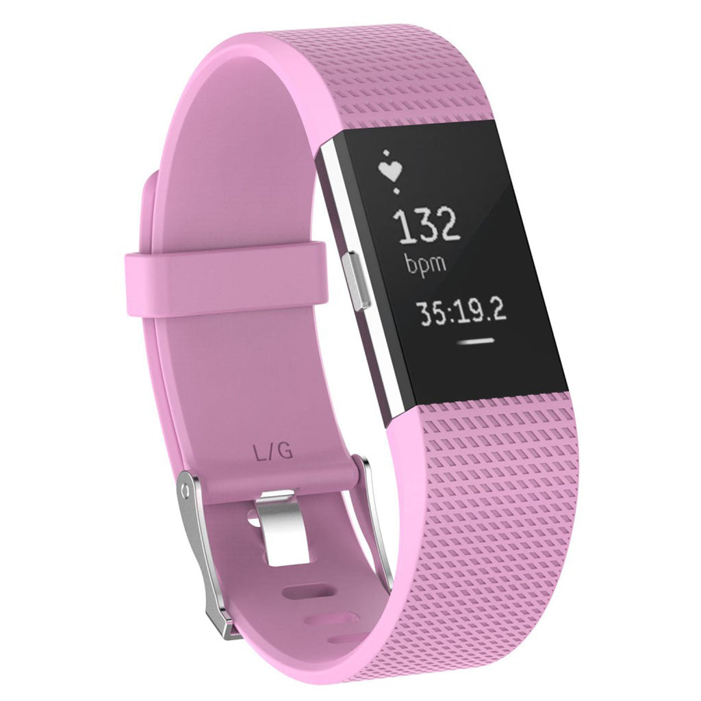 Meget elegant Fitbit Charge 2 Silikone Rem - Størrelse: S - Pink#serie_7