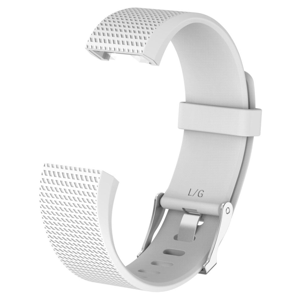 Meget elegant Fitbit Charge 2 Silikone Rem - Størrelse: S - Hvid#serie_9