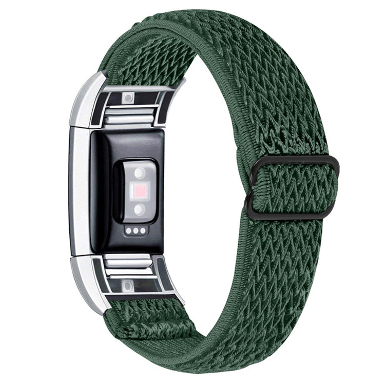 Rigtigt rart Fitbit Charge 2 Nylon Rem - Grøn#serie_8