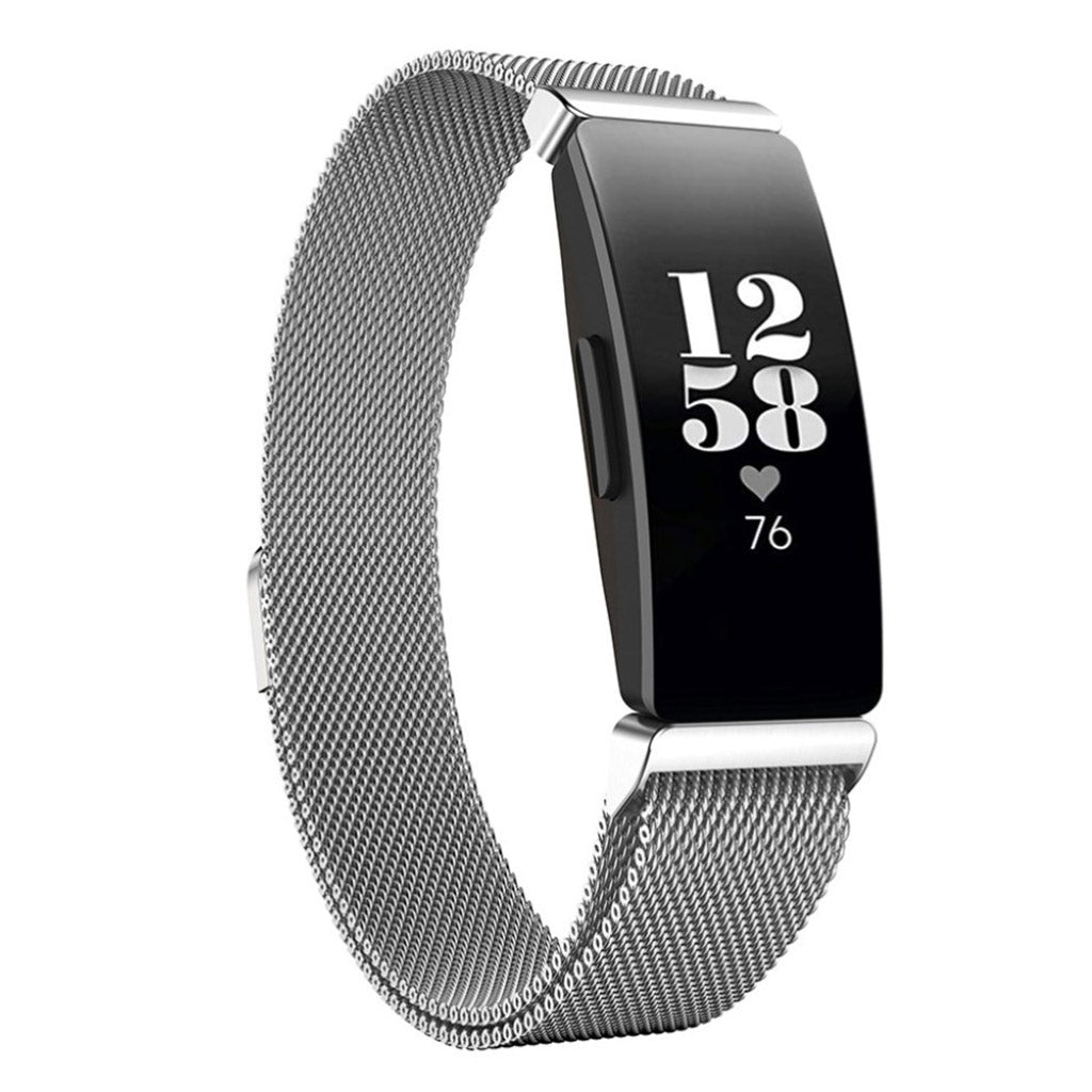 Mega fed Fitbit Inspire Metal Rem - Sølv#serie_2