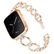 Mukava Fitbit Versa Lite Metalli ja Strassit Ranneke