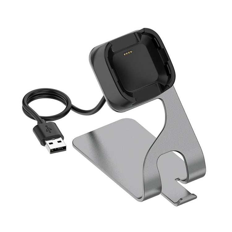 Metal Fitbit Versa Lite   Ladestation - Sølv#serie_2