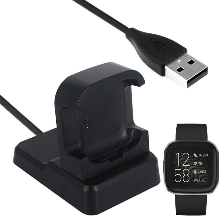 Plastik Fitbit Versa 2 USB Ladestation - Sort#serie_9