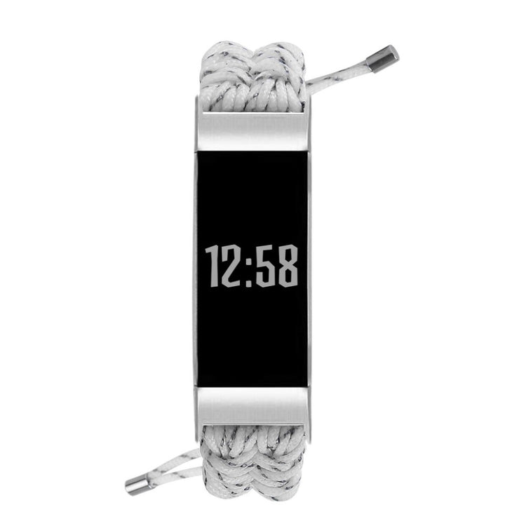 Meget skøn Fitbit Charge 3 / Fitbit Charge 4 Nylon Rem - Hvid#serie_10