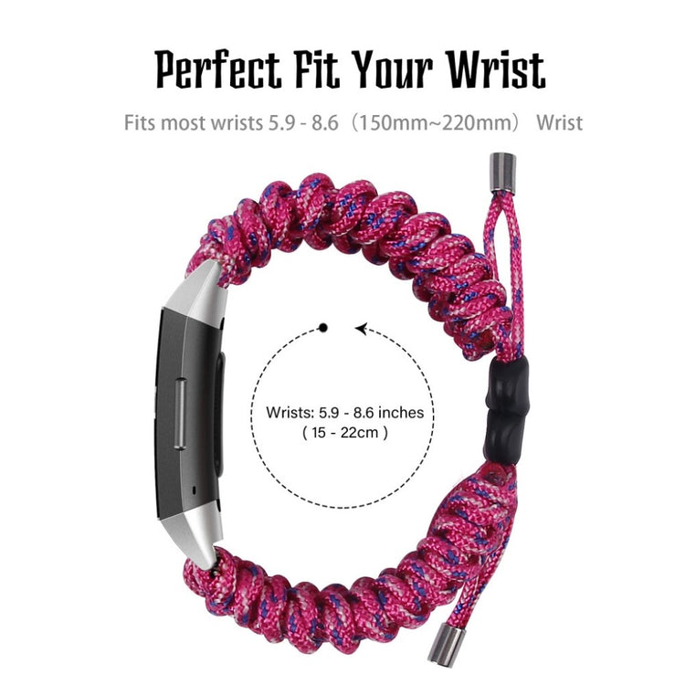 Meget skøn Fitbit Charge 3 / Fitbit Charge 4 Nylon Rem - Pink#serie_5