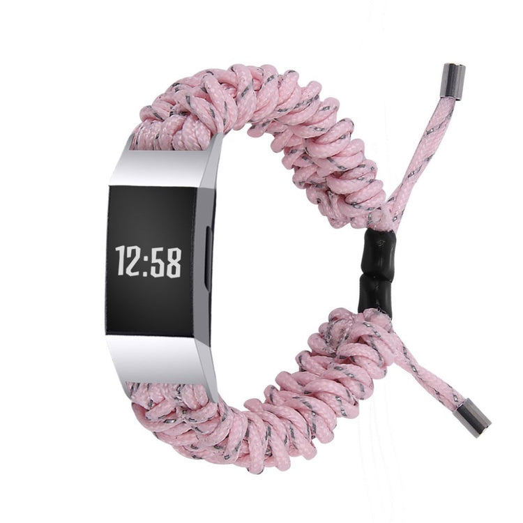 Meget skøn Fitbit Charge 3 / Fitbit Charge 4 Nylon Rem - Pink#serie_8