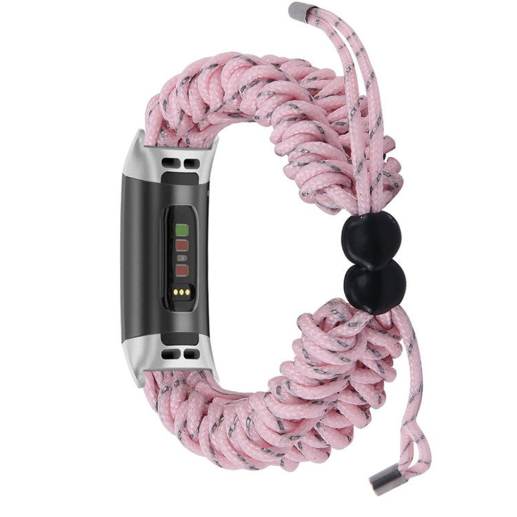 Meget skøn Fitbit Charge 3 / Fitbit Charge 4 Nylon Rem - Pink#serie_8