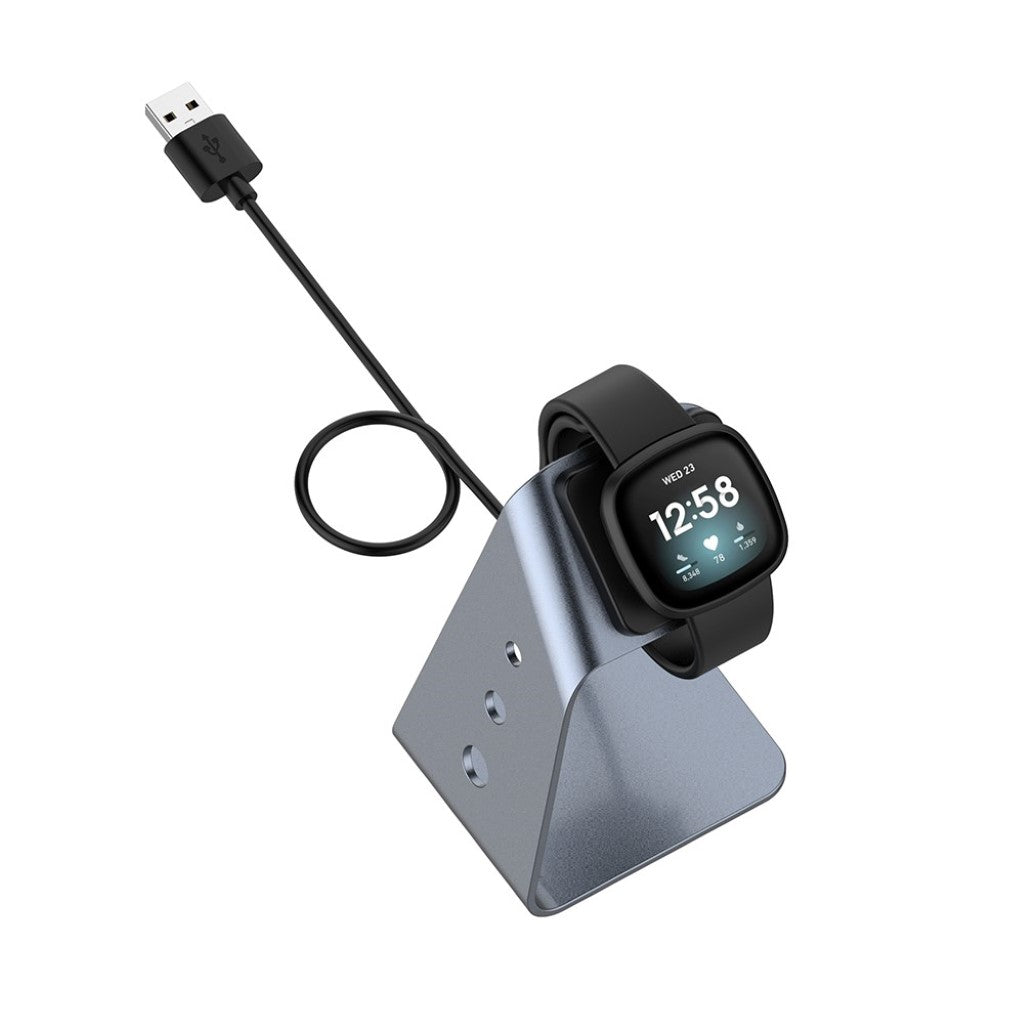 Metal Fitbit Versa 3 / Fitbit Sense Ladestation - Sølv#serie_1