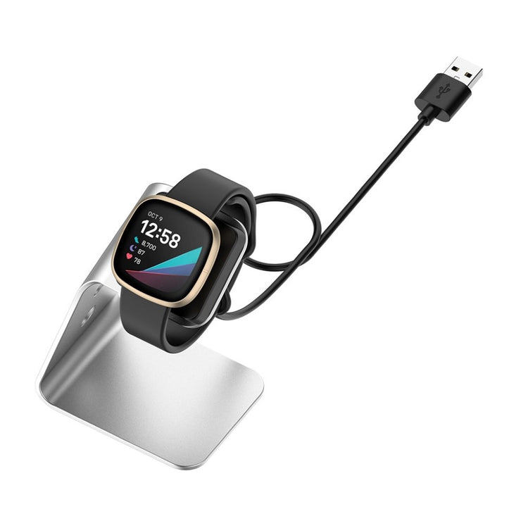 Metal Fitbit Versa 3 / Fitbit Sense Ladestation - Sølv#serie_2