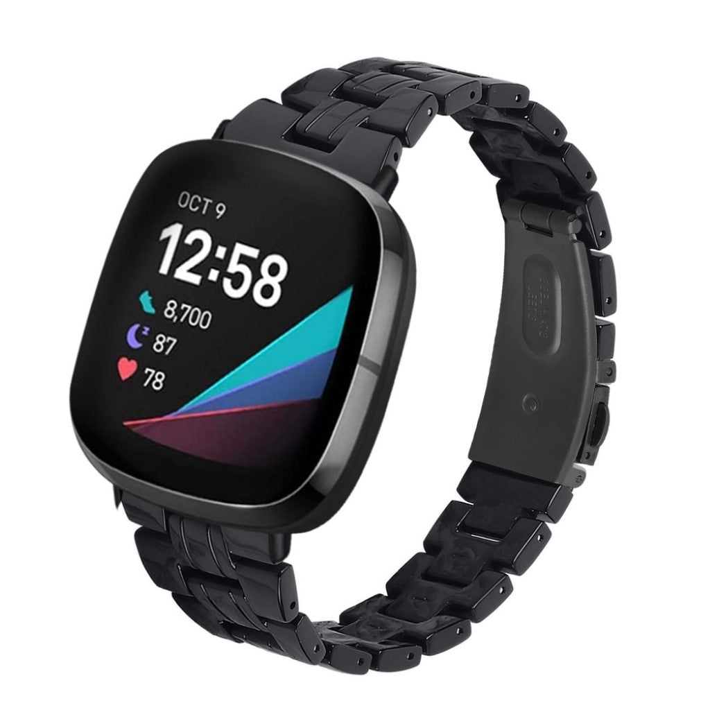 Vildt fint Fitbit Versa 3 / Fitbit Sense  Rem - Sort#serie_8