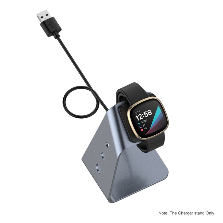 Metal Fitbit Versa 3 USB Opladningskabel - Sølv#serie_1