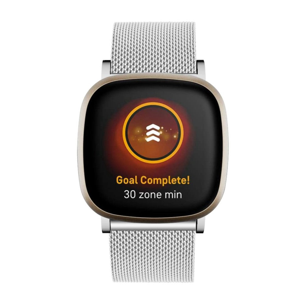 Vildt fint Fitbit Sense / Fitbit Versa 3 Metal Rem - Sølv#serie_1