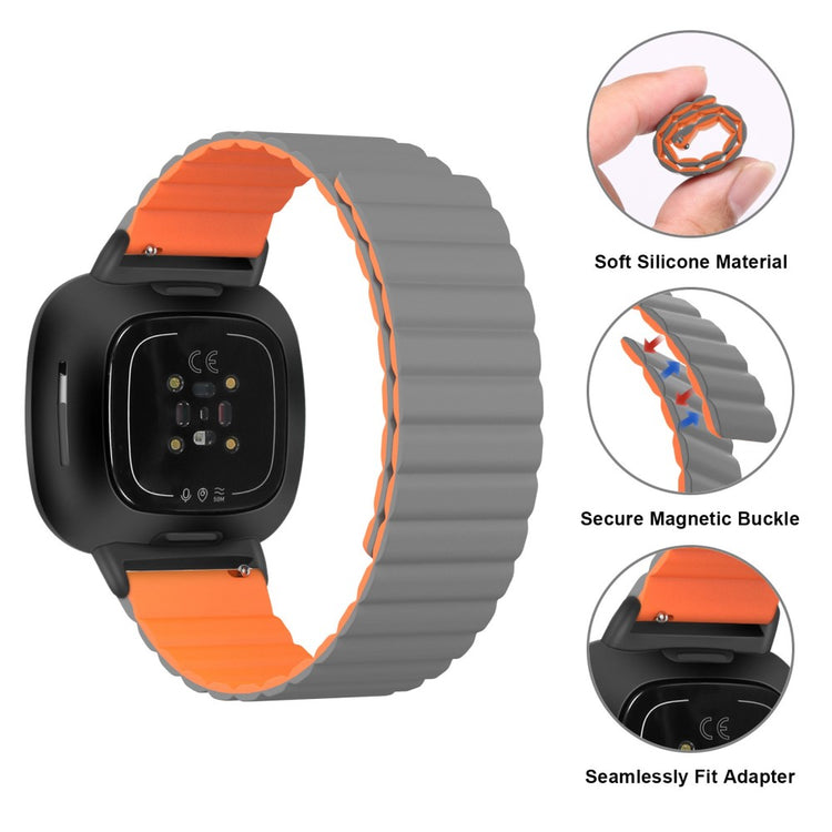 Fremragende Fitbit Sense / Fitbit Versa 3 Silikone Rem - Orange#serie_1