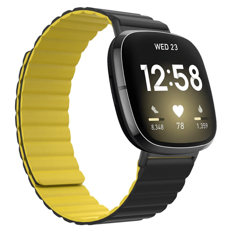 Fremragende Fitbit Sense / Fitbit Versa 3 Silikone Rem - Gul#serie_6