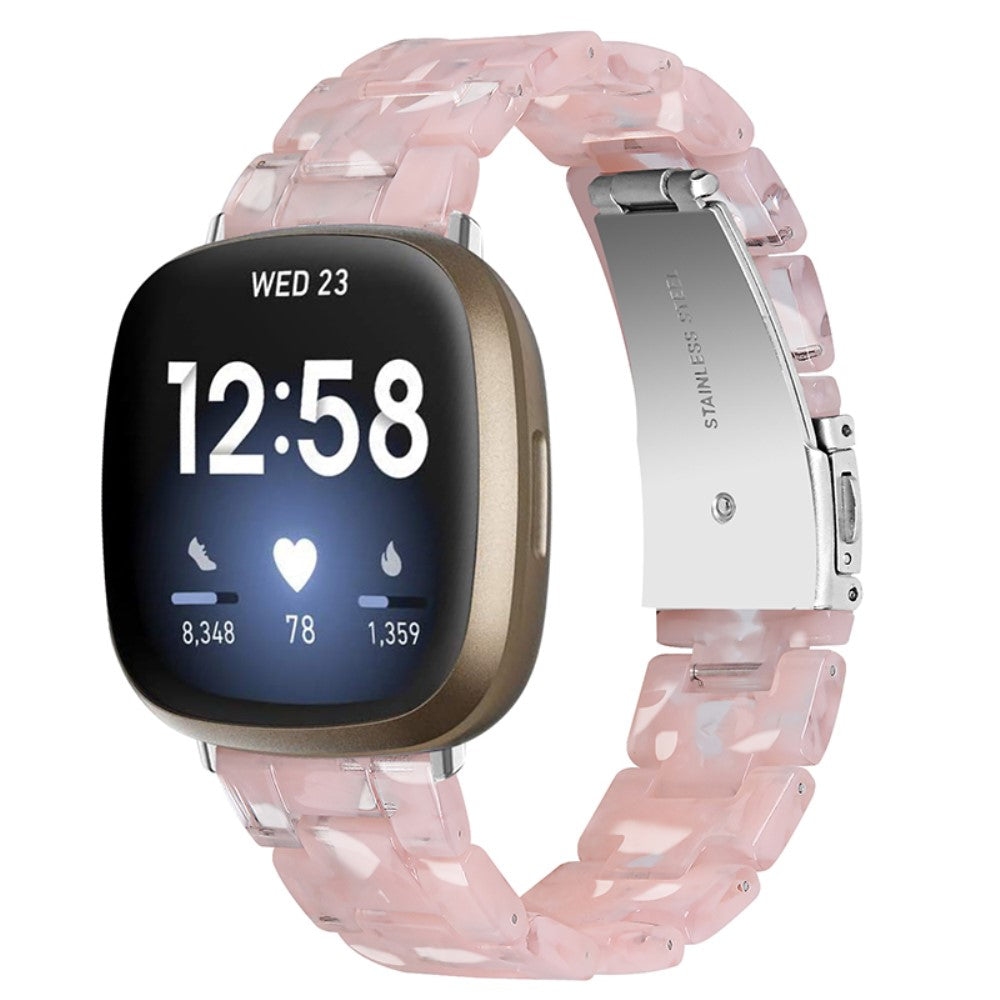 Superflot Fitbit Sense / Fitbit Versa 3 Plastik Rem - Pink#serie_9