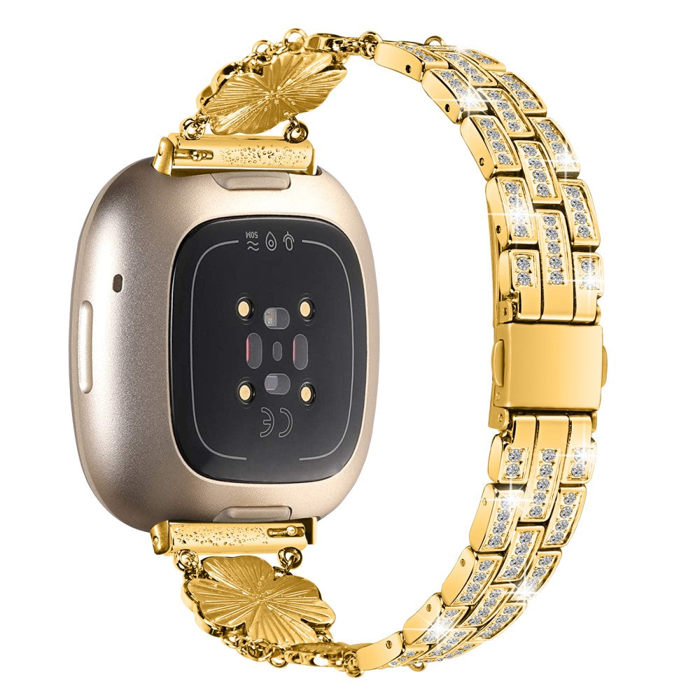 Rigtigt holdbart Fitbit Sense / Fitbit Versa 3  Rem - Guld#serie_2