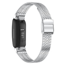 Rigtigt fint Fitbit Inspire 2 Metal Rem - Sølv#serie_016