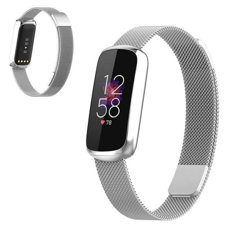 Helt vildt godt Fitbit Luxe Metal Rem - Sølv#serie_2