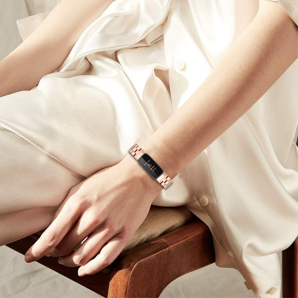Rigtigt cool Fitbit Luxe Metal Rem - Pink#serie_3