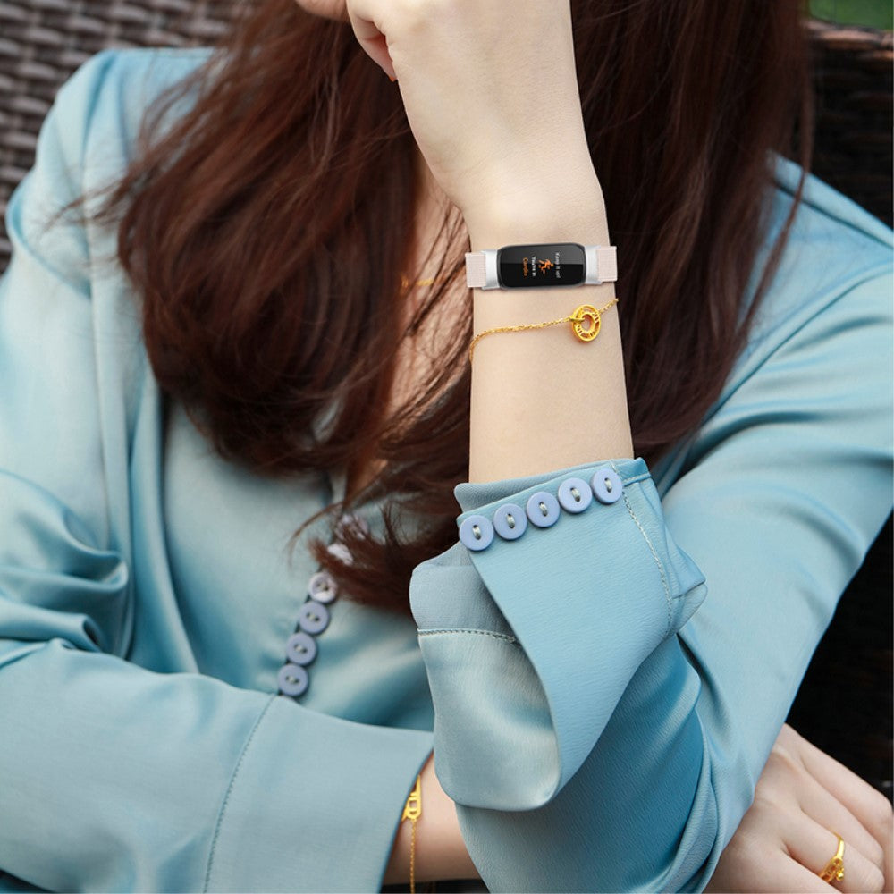 Helt vildt flot Fitbit Luxe Nylon Rem - Brun#serie_8