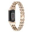 Loistava Fitbit Charge 5 Metalli ja Strassit Ranneke