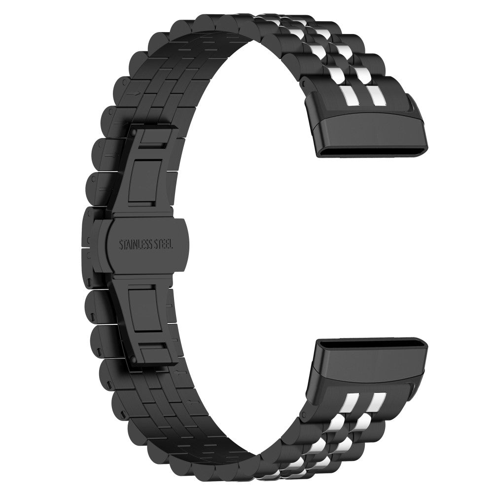 Sejt Metal Universal Rem passer til Fitbit Versa 4 / Fitbit Versa 3 - Sort#serie_3