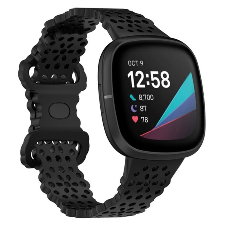 Super sejt Universal Fitbit Silikone Urrem - Sort#serie_1