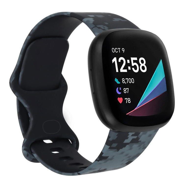 Nydelig Universal Fitbit Silikone Rem - Sort#serie_9