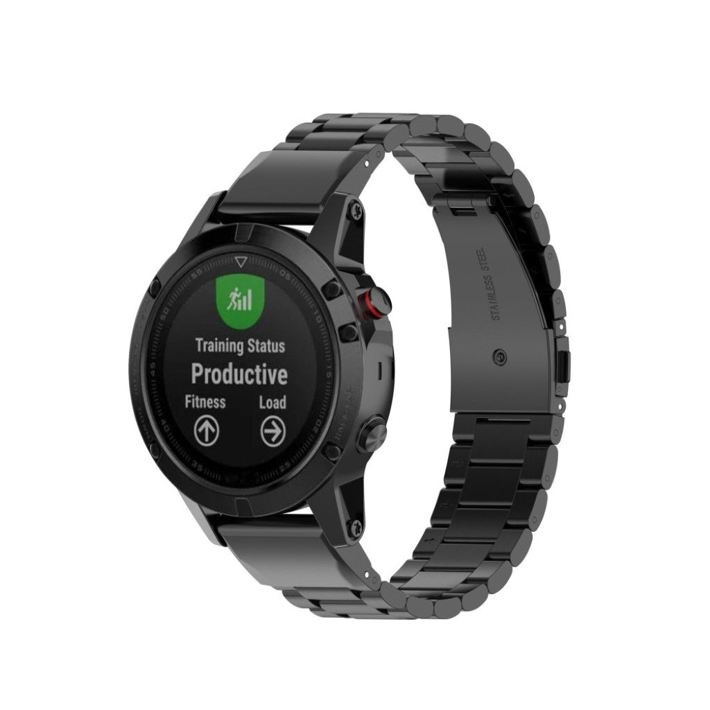 Helt vildt cool Garmin Fenix 5 Metal Rem - Sort#serie_1