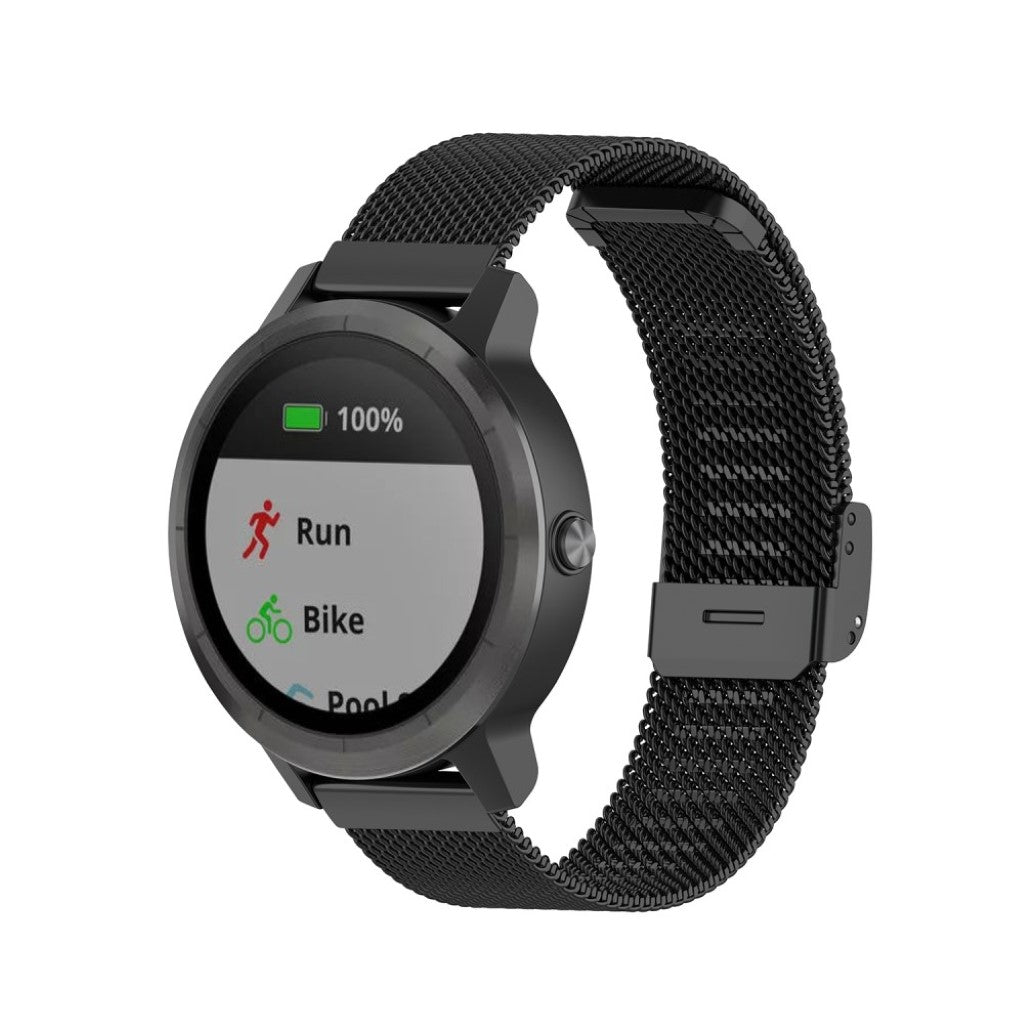 Rigtigt cool Universal Garmin Metal Rem - Sort#serie_1