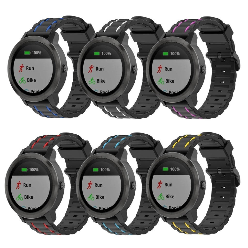 Rigtigt cool Universal Garmin Silikone Rem - Rød#serie_1