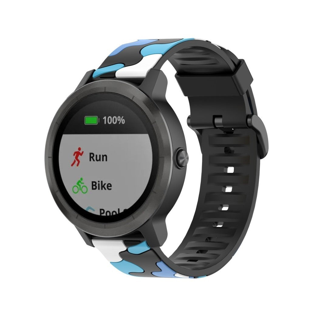  Garmin Vivoactive 3 / Garmin Forerunner 245 Silikone Rem - Blå#serie_5