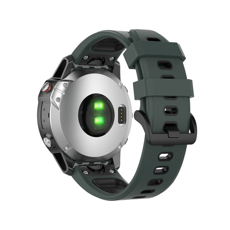 Superflot Garmin Fenix 6 / Garmin Fenix 5 Silikone Rem - Grøn#serie_4