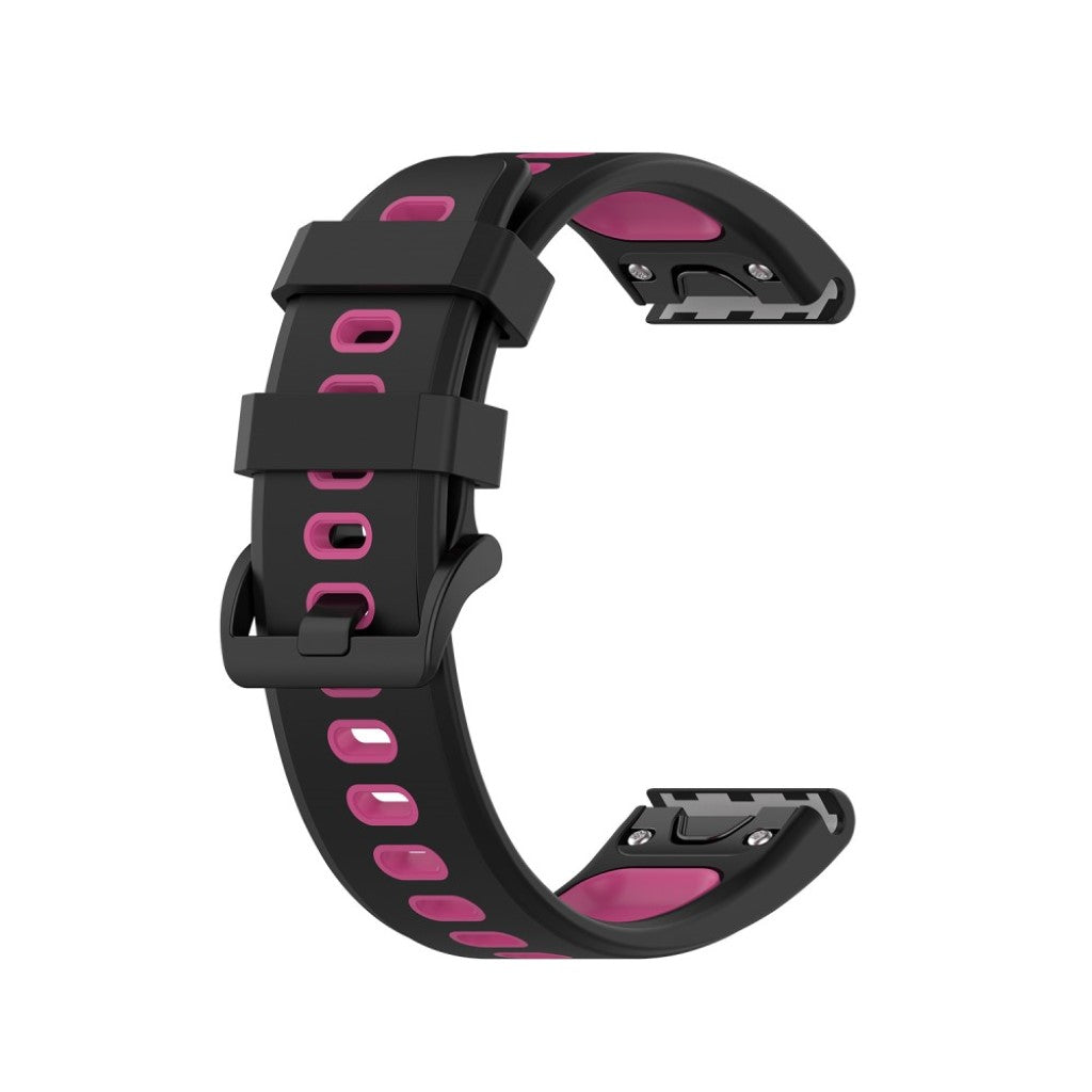 Superflot Garmin Fenix 6 / Garmin Fenix 5 Silikone Rem - Sort#serie_5