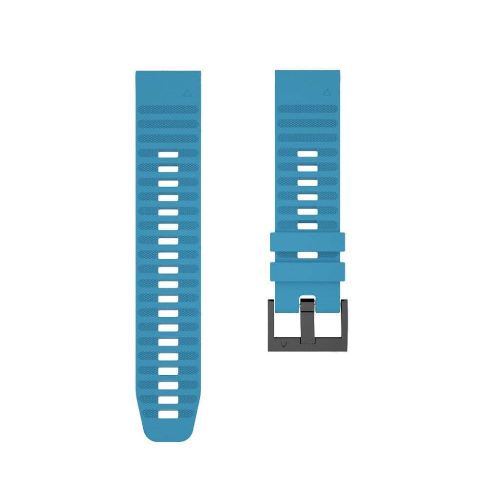 Kønt Garmin Fenix 6X Pro / Garmin Fenix 6X Silikone Rem - Blå#serie_7