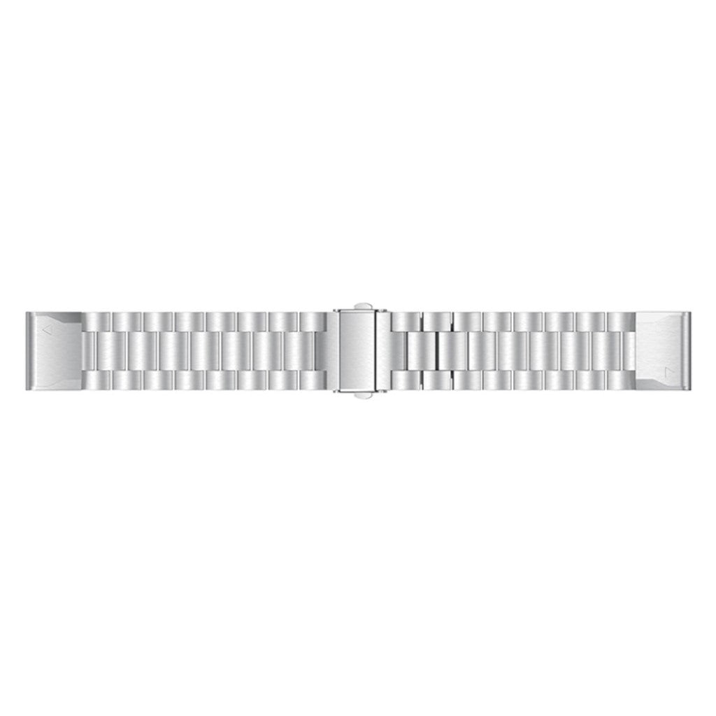 Mega flot Garmin Fenix 5X / Garmin Tactix Charlie Metal Rem - Sølv#serie_1
