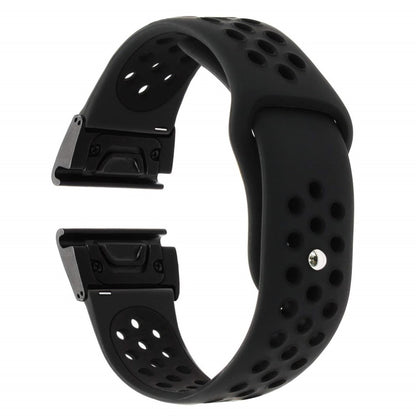 Udsøgt Garmin Fenix 5X / Garmin Tactix Charlie Silikone Rem - Sort#serie_2