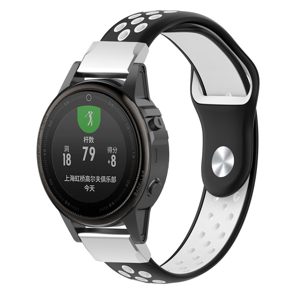 Helt vildt fantastisk Garmin Fenix 5S Silikone Rem - Hvid#serie_1