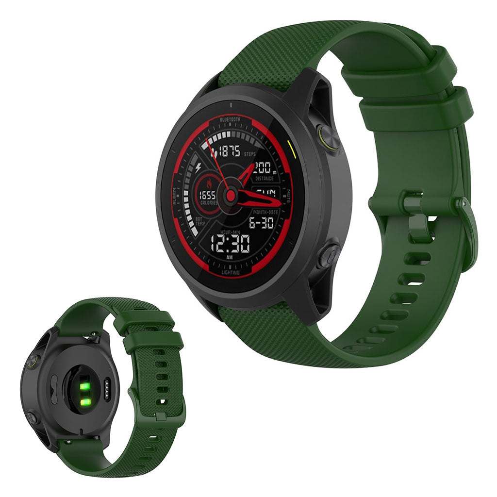 Mega hårdfør Garmin Forerunner 745 Silikone Rem - Grøn#serie_9