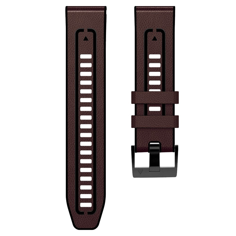 Solid Universal Kunstlæder og  Silikone Urrem - Brun#serie_6