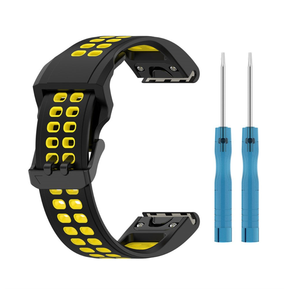 Slidstærk Universal Garmin Silikone Rem - Sort#serie_2